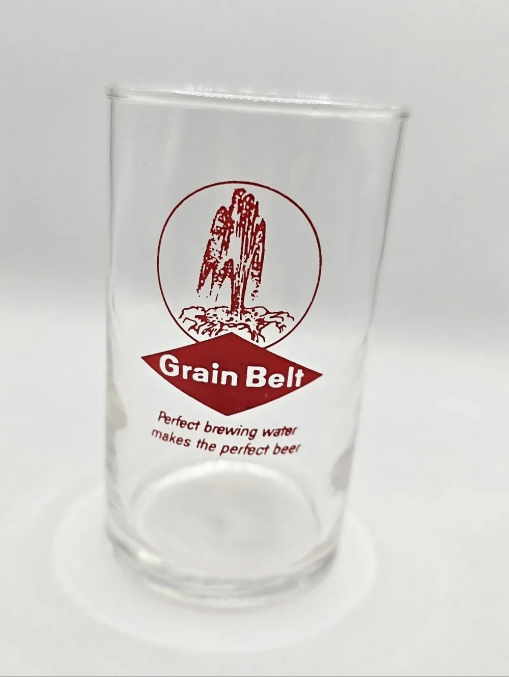 Vintage Grain Belt Beer Glasses Red 80s